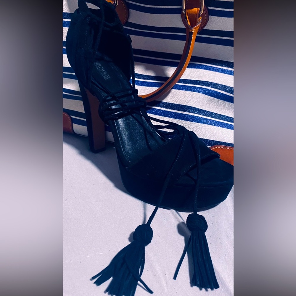 Michael Michael Kors Rosalie suede lace-up platform sandals